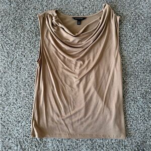 Banana Republic Tan Drape Neck Blouse